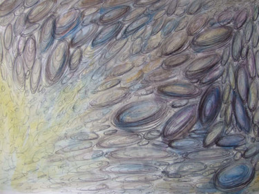 Painting titled "Coquilage" by Richard Mangold, Original Artwork, Oil