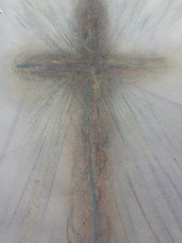 Painting titled "Cross" by Richard Mangold, Original Artwork