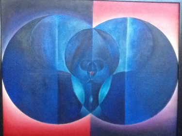 Malerei mit dem Titel "Equidistant Triosph…" von Richard Mangold, Original-Kunstwerk, Öl