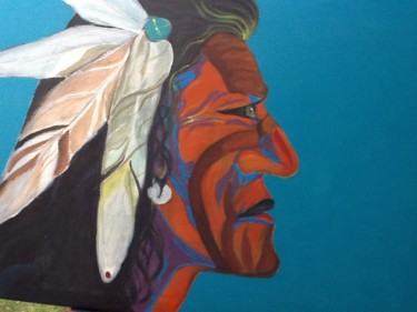 Pittura intitolato "Indian" da Richard Mangold, Opera d'arte originale, Acrilico
