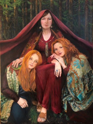 Painting titled "Generations" by Richard Ferguson, Original Artwork, Oil