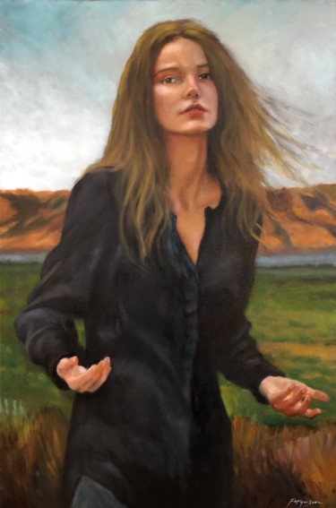 Painting titled "Irina" by Richard Ferguson, Original Artwork, Oil
