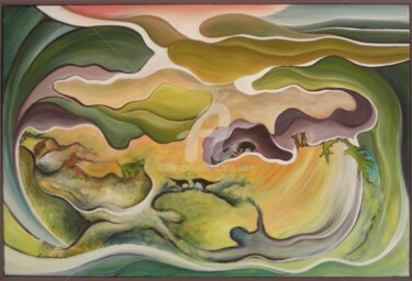 Peinture intitulée "La clairière des re…" par Richard Aubin, Œuvre d'art originale, Acrylique