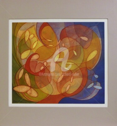 Peinture intitulée "Scintillement autom…" par Richard Aubin, Œuvre d'art originale, Aquarelle