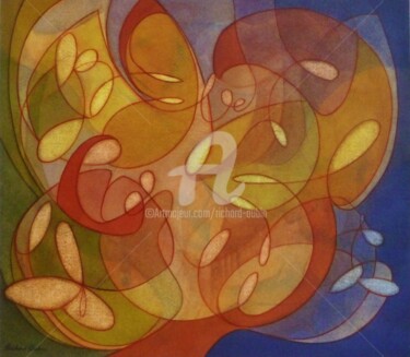 Ζωγραφική με τίτλο "Scintillement autom…" από Richard Aubin, Αυθεντικά έργα τέχνης, Ακουαρέλα