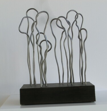Sculpture titled "Menschen" by Richard Blaas, Original Artwork, Metals