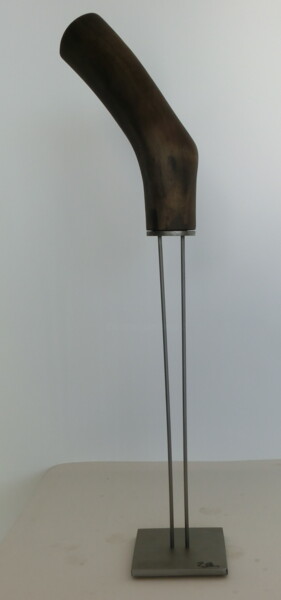 Skulptur mit dem Titel "Kopf" von Richard Blaas, Original-Kunstwerk, Holz