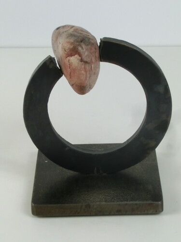 Skulptur mit dem Titel "In der Klemme (klei…" von Richard Blaas, Original-Kunstwerk, Metalle
