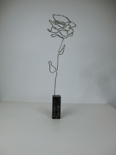 Sculpture titled "Rose" by Richard Blaas, Original Artwork, Aluminium