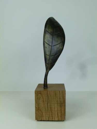 Sculpture titled "Blatt" by Richard Blaas, Original Artwork, Metals