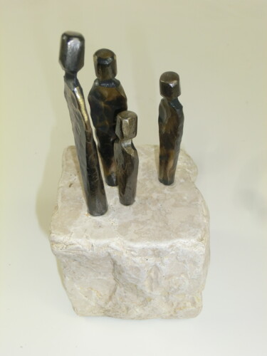 Skulptur mit dem Titel "Familie 3" von Richard Blaas, Original-Kunstwerk, Metalle