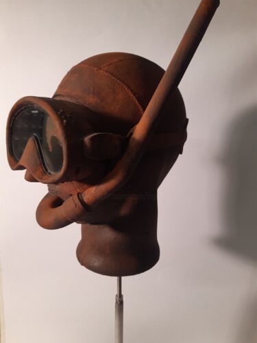 Skulptur mit dem Titel "Taucher" von Richard Blaas, Original-Kunstwerk, Kunststoff