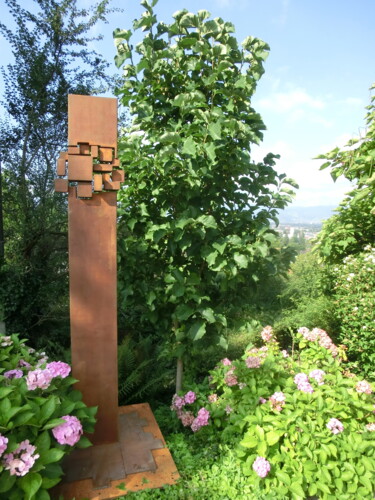 Sculptuur getiteld "Wächter" door Richard Blaas, Origineel Kunstwerk, Metalen