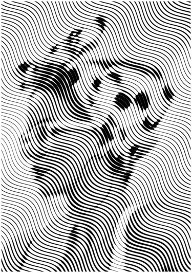 Druckgrafik mit dem Titel "PIN UP 001" von Richard Brandão, Original-Kunstwerk, Digitale Malerei