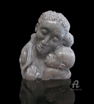 Γλυπτική με τίτλο "Mother and Child" από Richard Carratier, Αυθεντικά έργα τέχνης