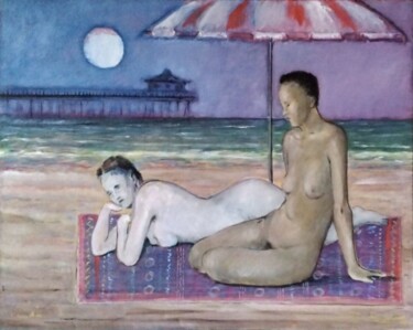 Pittura intitolato "How sweet the moonl…" da Richard Cress, Opera d'arte originale, Olio