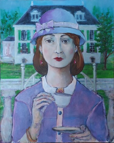 Peinture intitulée "Tea With Aunty Mabel" par Richard Cress, Œuvre d'art originale, Huile