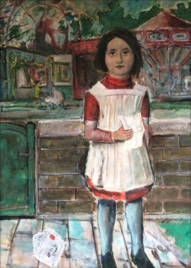 Peinture intitulée "Mijn moeder is mijn…" par Richard Cress, Œuvre d'art originale, Huile