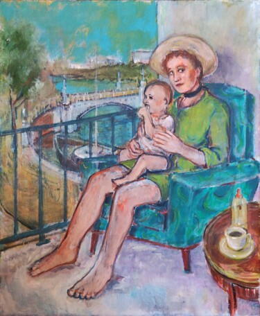 Peinture intitulée "Tribute to Mother" par Richard Cress, Œuvre d'art originale, Huile