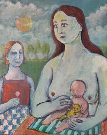 Peinture intitulée "Fatherless" par Richard Cress, Œuvre d'art originale, Huile