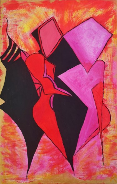 Âme sœur Peinture intitulée "Âme sœur" par Richard Kazar, Œuvre d'art originale, Acrylique
