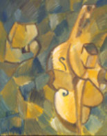 Peinture intitulée "violon" par Richard Fabre, Œuvre d'art originale