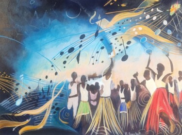 Painting titled "Musique" by Richard Fouchet, Original Artwork, Acrylic