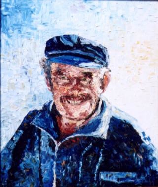 Peinture intitulée "le vieux marin" par Richard Gauduchon, Œuvre d'art originale, Huile