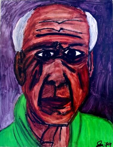 Painting titled "Pablo Picasso" by Richard Gillet, Original Artwork, Acrylic