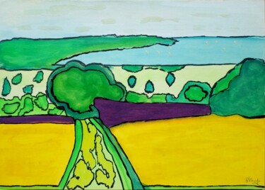 Malerei mit dem Titel "Bretagne-3" von Richard Gillet, Original-Kunstwerk, Aquarell