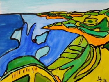 Malerei mit dem Titel "Bretagne 1982-2" von Richard Gillet, Original-Kunstwerk