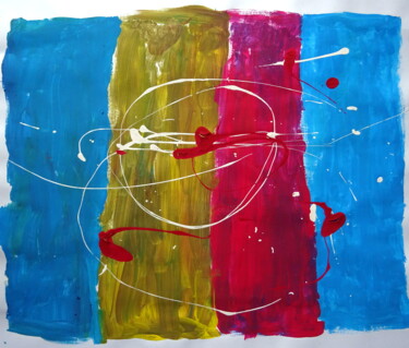 Peinture intitulée "Space" par Richard Gillet, Œuvre d'art originale, Gouache