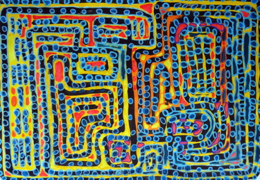 "Cellules" başlıklı Tablo Richard Gillet tarafından, Orijinal sanat, Guaş boya