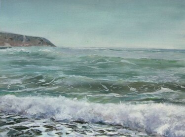 Pintura intitulada "Estudio Mar" por Richard Greswell, Obras de arte originais, Óleo