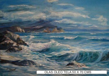 Pittura intitolato "OLAS" da Richard Greswell, Opera d'arte originale, Olio