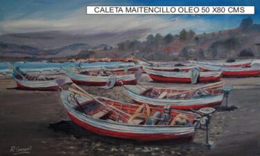 「caleta maitencillo」というタイトルの絵画 Richard Greswellによって, オリジナルのアートワーク, オイル