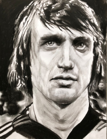 Drawing titled "Robby Rensenbrick" by Richard Hanssens, Original Artwork, Charcoal