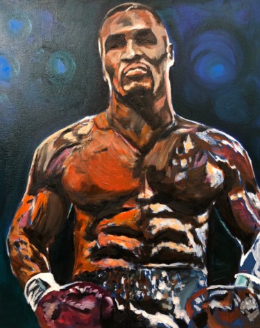 Painting titled "Mike Tyson" by Richard Hanssens, Original Artwork, Oil