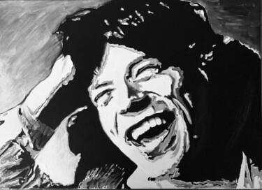 Painting titled "Mick Jagger (3)" by Richard Hanssens, Original Artwork, Acrylic