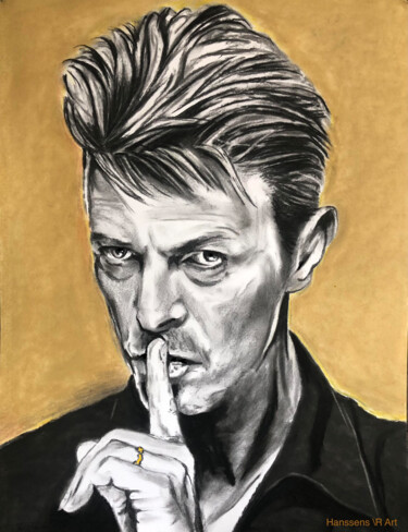 "David Bowie (3)" başlıklı Resim Richard Hanssens tarafından, Orijinal sanat, Karakalem