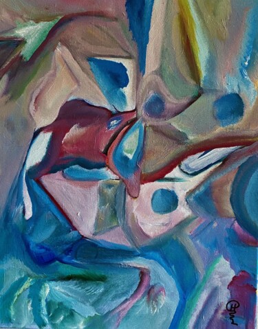 Painting titled "Fish" by Richard Heiens, Original Artwork, Acrylic
