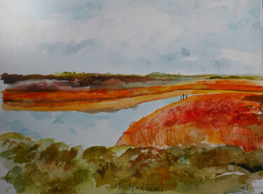 Schilderij getiteld "Titchfield Haven Na…" door Richard Lawrence, Origineel Kunstwerk, Aquarel