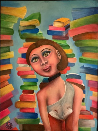 Painting titled "Education et cultur…" by Richard Lorimier, Original Artwork, Acrylic Mounted on Other rigid panel