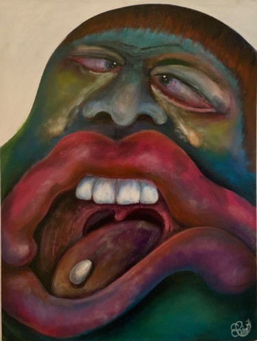 Peinture intitulée "Automedication" par Richard Lorimier, Œuvre d'art originale, Acrylique Monté sur Autre panneau rigide