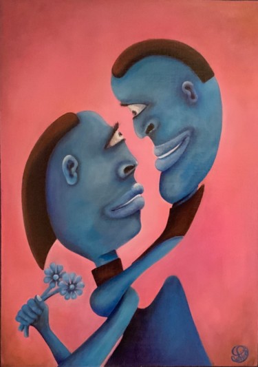 Peinture intitulée "TANGO" par Richard Lorimier, Œuvre d'art originale, Acrylique Monté sur Autre panneau rigide