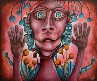 Peinture intitulée "Schizophrénie , sch…" par Richard Lorimier, Œuvre d'art originale, Acrylique