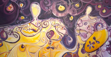 Malerei mit dem Titel "© Violeta" von Richard Martin Vidal, Original-Kunstwerk, Öl