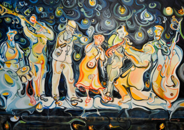 Pintura titulada "© Swing stars" por Richard Martin Vidal, Obra de arte original, Oleo