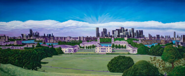 Painting titled "Greenwich from the…" by Richard Murrin, Original Artwork, Oil