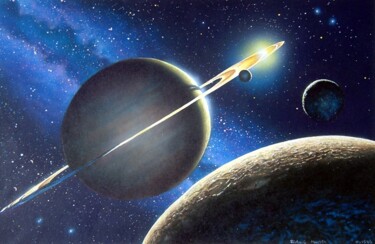 Painting titled "Saturn 1996" by Richard Murrin, Original Artwork, Other